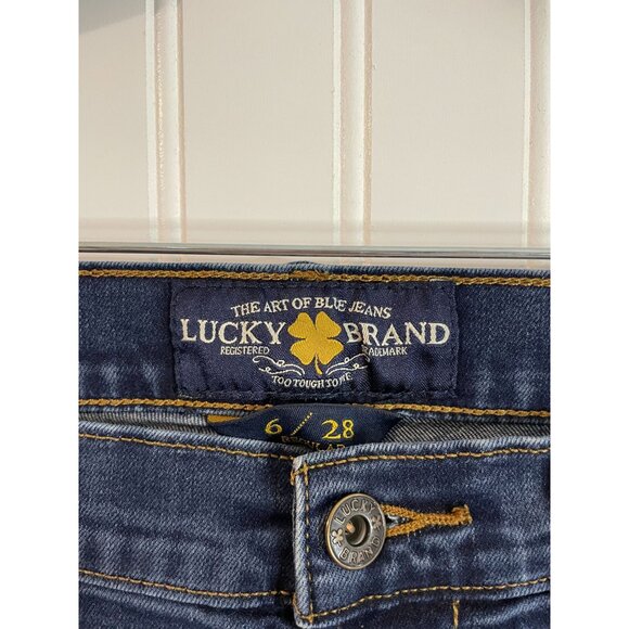 Lucky Brand Womens SweetN Straight Jeans Size 6/28R Dark Wash Denim - Picture 6 of 14